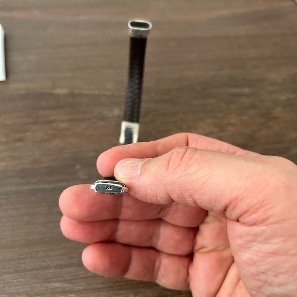 Silver leather bracelet - Picture 11 of 12